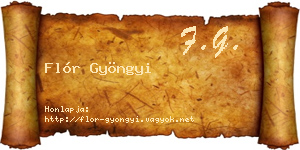 Flór Gyöngyi névjegykártya